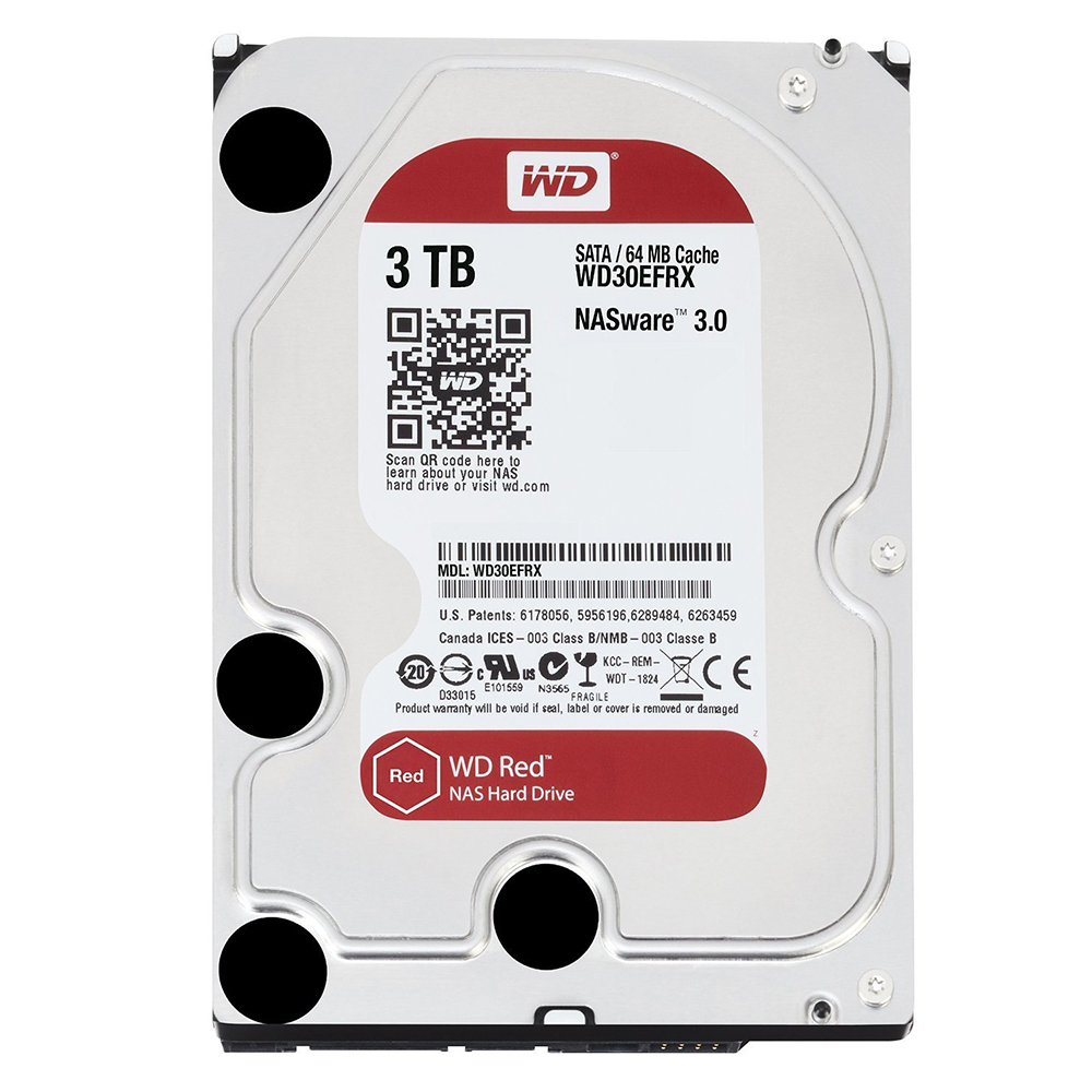 Ổ Cứng HDD NAS WD Red™ 3TB/64MB/5400/3.5 - WD30EFRX - Hàng chính hãng