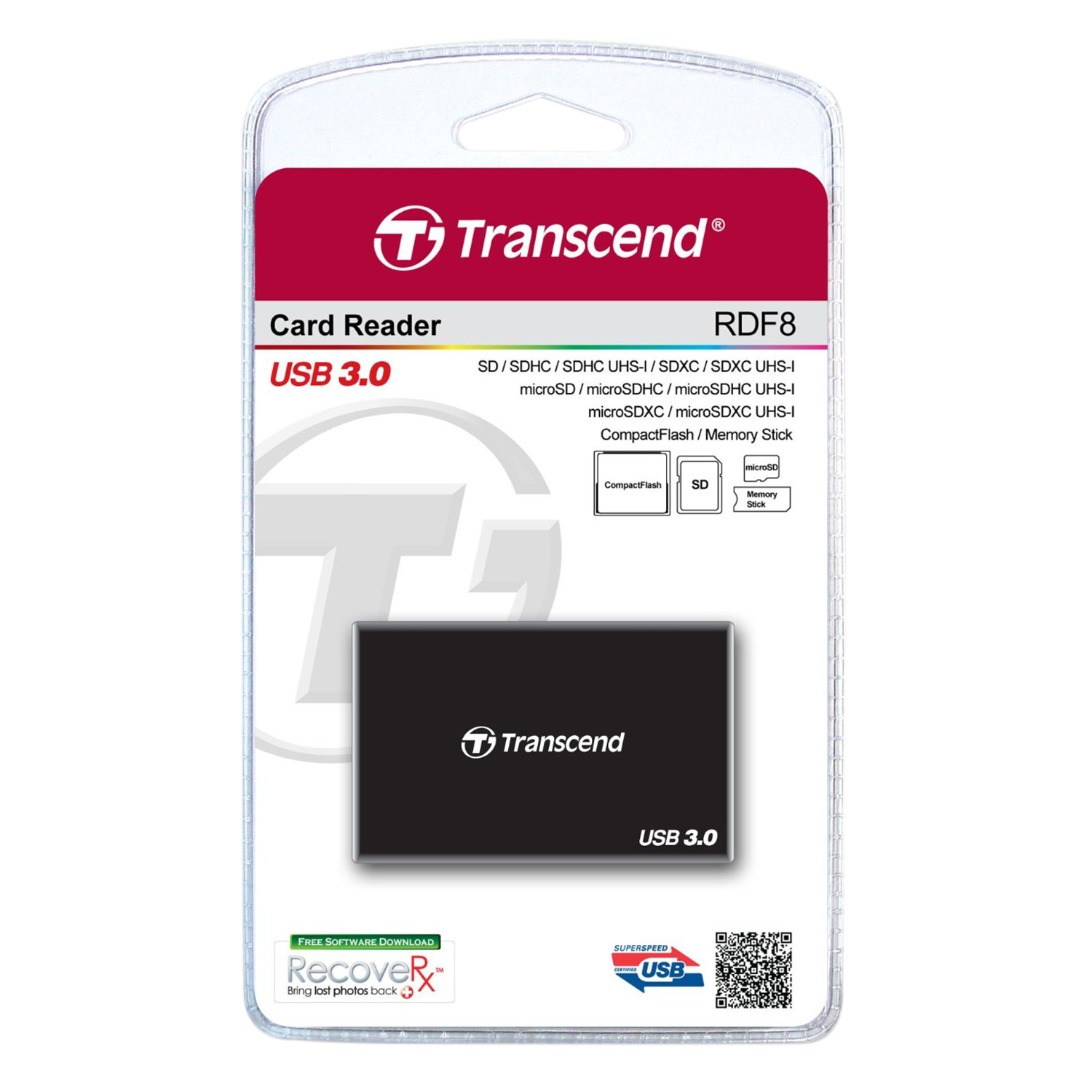 Đầu Đọc Thẻ Transcend TS-RDF8K - USB 3.0 - Hàng chính hãng