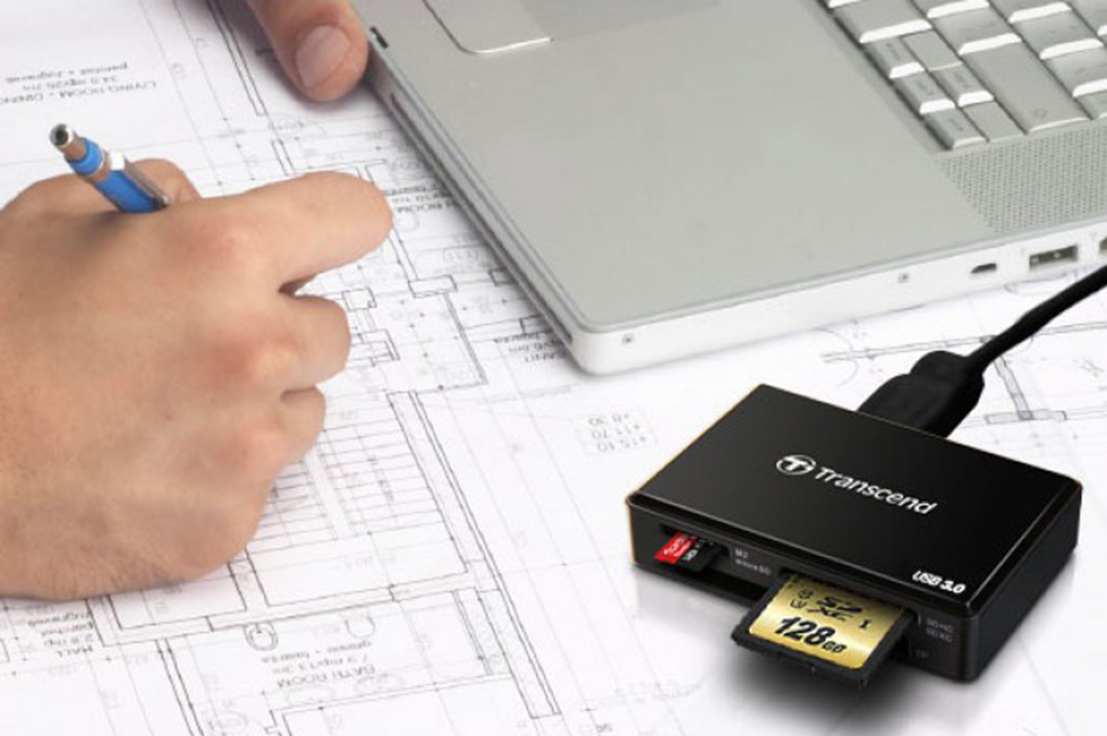 Đầu Đọc Thẻ Transcend TS-RDF8K - USB 3.0 - Hàng chính hãng