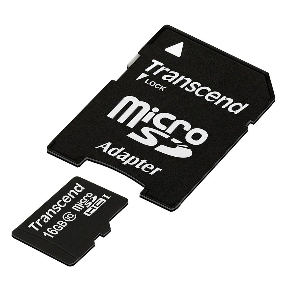 Thẻ Nhớ Micro Transcend 16GB SDHC Class10 TS16GUSDHC10 + Adapter - Hàng Chính Hãng