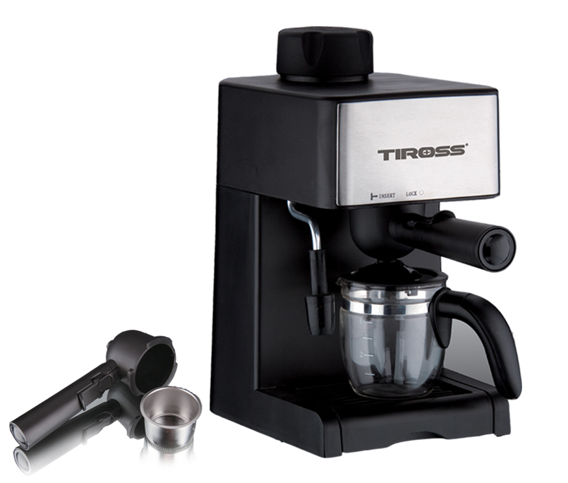 Máy Pha Cà Phê Espresso Tiross TS-621 (4 bar) - Hàng Chính Hãng