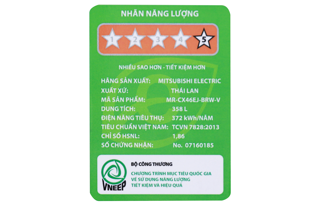 Tủ Lạnh Inverter Mitsubishi MR-CX46EJ-BRW (358L) - Hàng chính hãng - Nâu