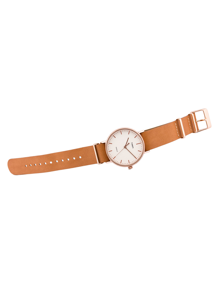 Đồng Hồ Unisex Dây Da Timex Weekender Fairfield TW2P91200