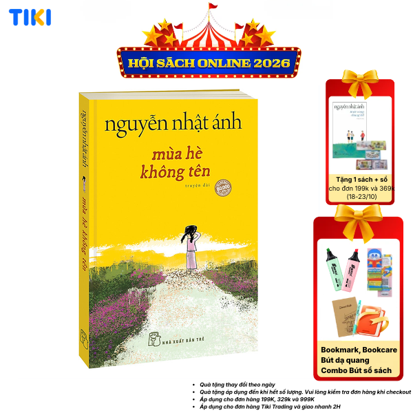 Sách Mùa hè không tên Nguyễn Nhật Ánh - Tặng kèm Bookmark, Tranh màu - Bìa Mềm