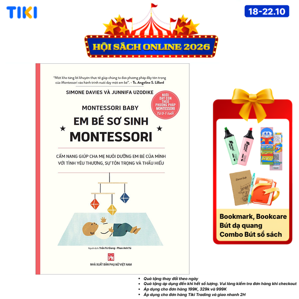 Sách Nuôi Dạy Con Theo Phương Pháp Montessori Em Bé Sơ Sinh Từ 0-1 Tuổi