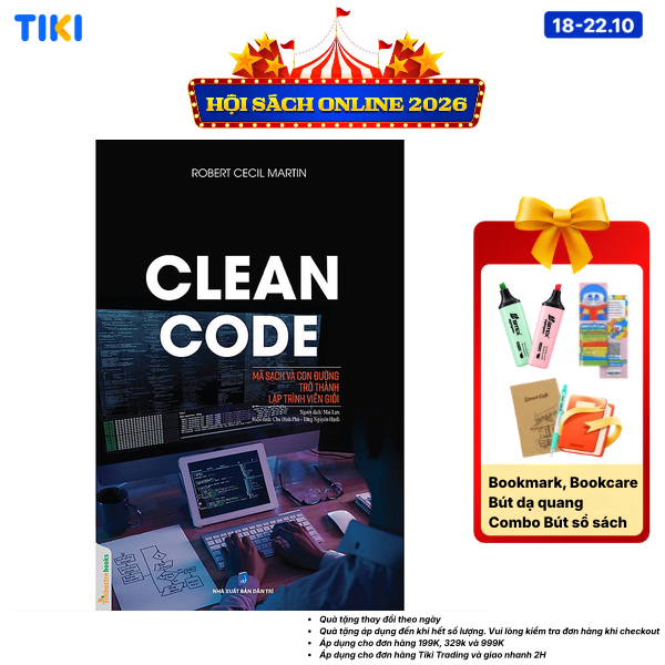 Sách Clean Code Mã Sạch Và Con Đường Trở Thành Lập Trình Viên Giỏi