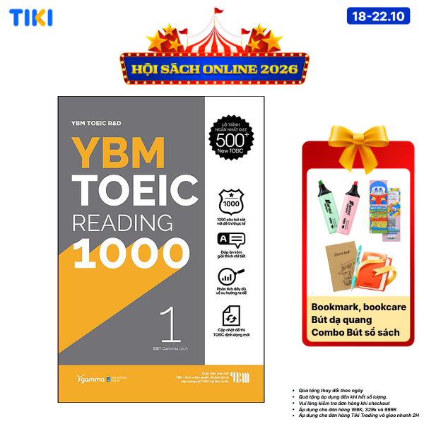 Sách YBM Toeic Reading 1000 - Vol 1 Tái bản 2022