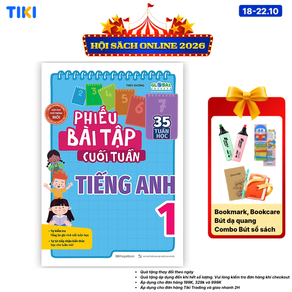 Sách Phiếu Bài Tập Cuối Tuần Tiếng Anh 1 Global