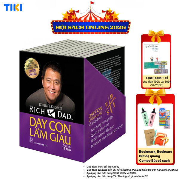 Sách Boxset Dạy Con Làm Giàu Trọn Bộ 13 Tập Tái Bản 2022