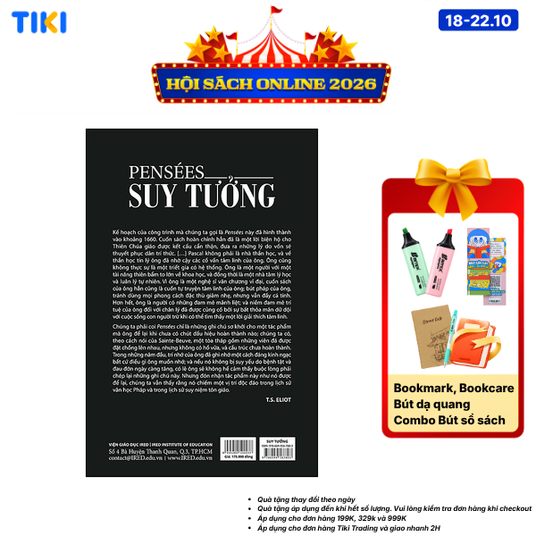 Sách Suy tưởng - Blaise Pascal - IRED Books
