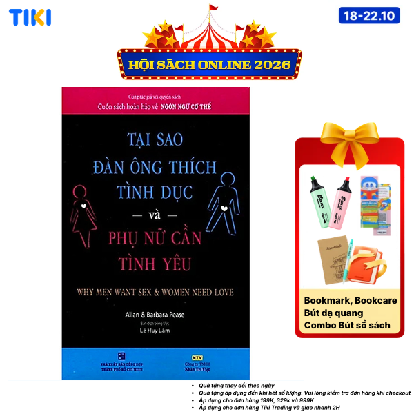 Sách Tại Sao Đàn Ông Thích Tình Dục Và Phụ Nữ Cần Tình Yêu Tái Bản 2022