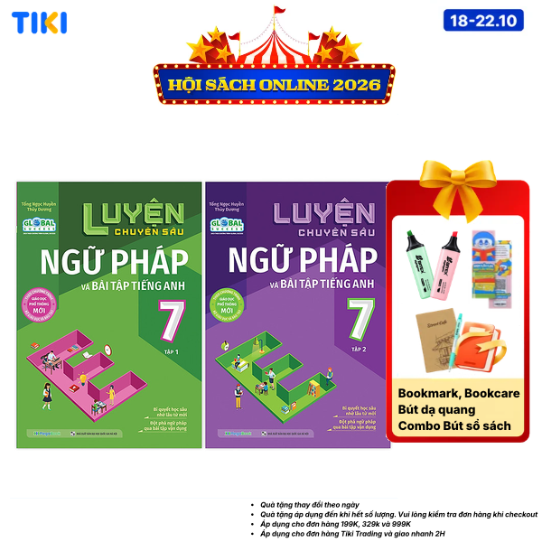 Combo Luyện Chuyên Sâu Ngữ Pháp Và Bài Tập Tiếng Anh Lớp 7 2 Tập Global