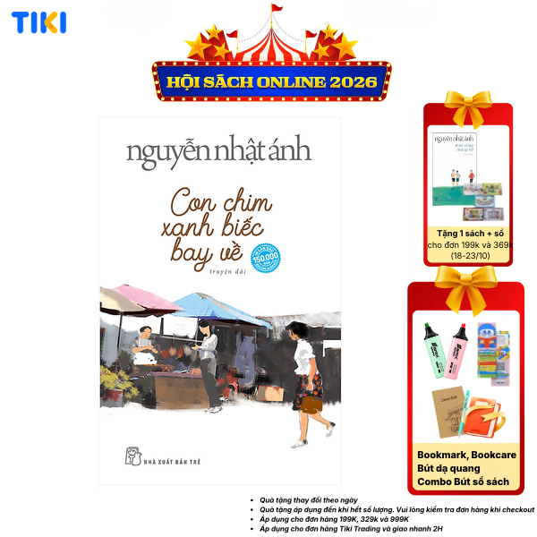Sách Con Chim Xanh Biếc Bay Về Nguyễn Nhật Ánh Bìa Mềm - Bản thông thường tặng kèm 06 Postcard