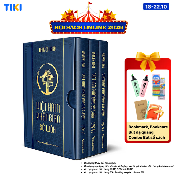 Sách Việt Nam Phật Giáo Sử Luận Bộ 3 Cuốn Tái bản lần 1