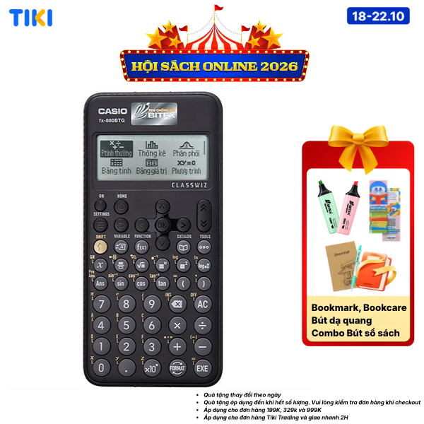Máy Tính CASIO FX-880BTG - Màu Đen