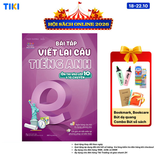 Sách Bài Tập Viết Lại Câu Tiếng Anh Ôn Thi Vào 10 Và 10 Chuyên