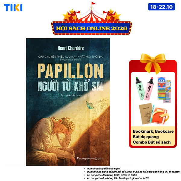 Sách Papillon Người Tù Khổ Sai Bìa cứng