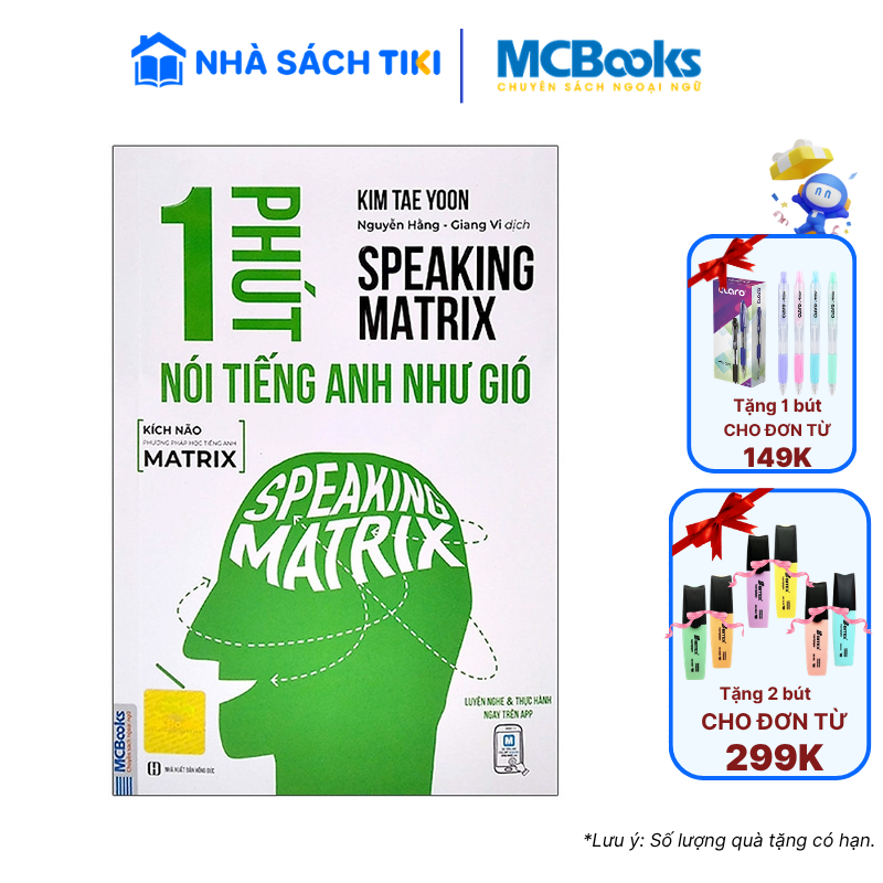 Sách Speaking Matrix - 1 Phút Nói Tiếng Anh Như Gió
