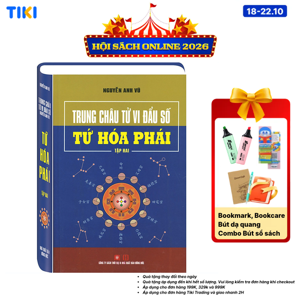 Sách Trung Châu Đẩu Số - Tứ Hóa Phái Trọn Bộ 2 Tập