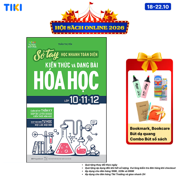 Sách Sổ Tay Học Nhanh Toàn Diện Kiến Thức Và Dạng Bài Hóa Học Lớp 10 - 11 - 12