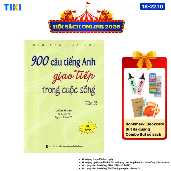 Sách 900 Câu Tiếng Anh Giao Tiếp Trong Cuộc Sống - Tập 2 Kèm file MP3