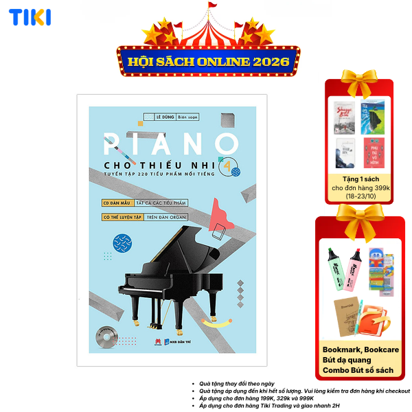 Sách Piano Cho Thiếu Nhi - Tuyển Tập 220 Tiểu Phẩm Nổi Tiếng - Phần 4
