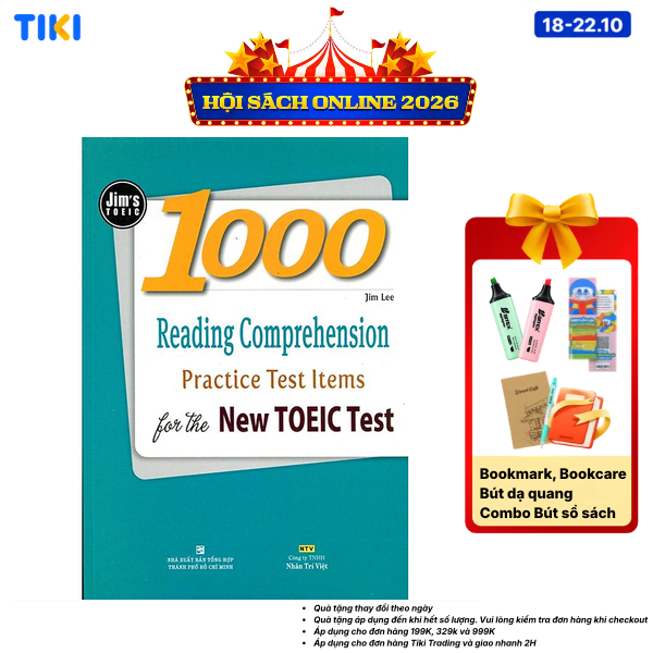 Sách 1000 Reading Comprehension Practice Test Items For The New Toeic Test Tái Bản