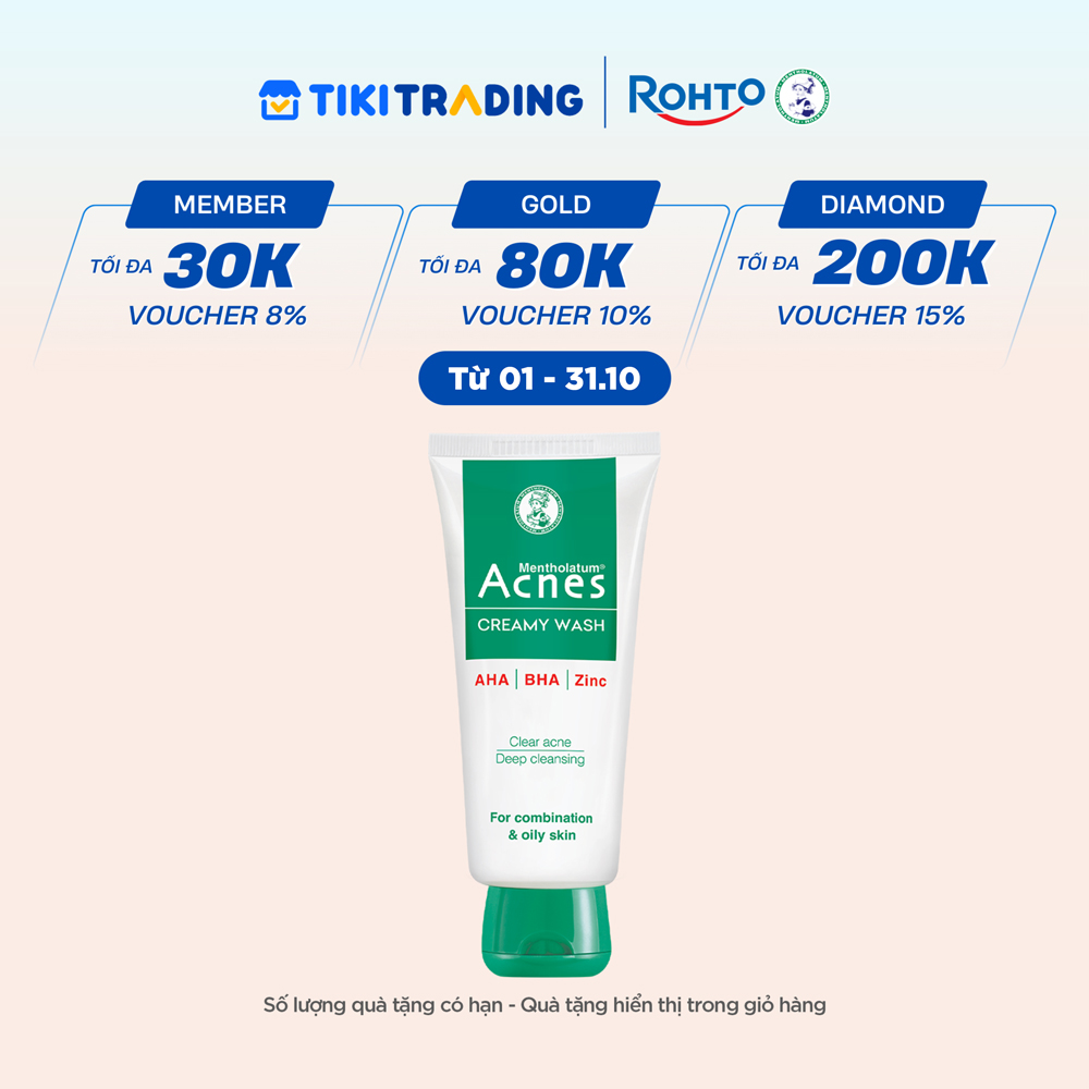Sữa rửa mặt ngăn ngừa mụn Acnes Creamy Wash 100g