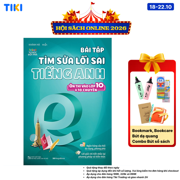 Sách Bài Tập Tìm Sửa Lỗi Sai Tiếng Anh - Ôn Thi Vào Lớp 10 &amp; 10 Chuyên