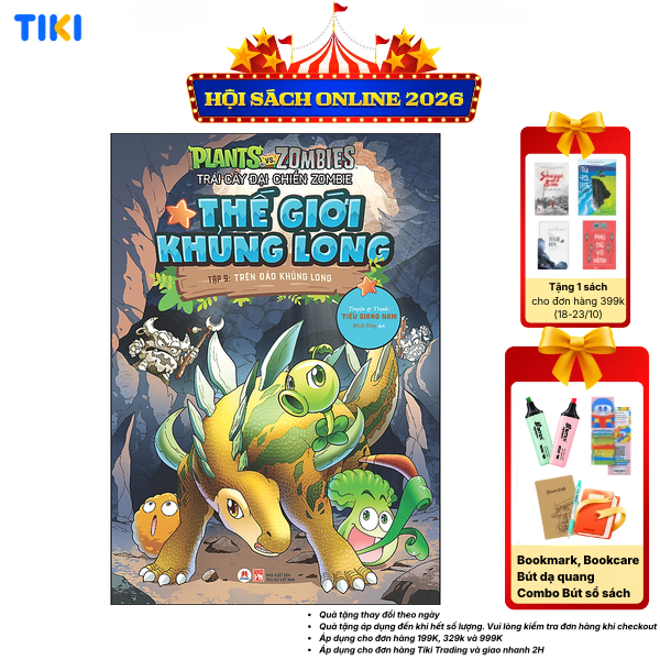 Sách Trái cây đại chiến Zombie - Thế giới khủng long Tập 9 - Trên đảo khủng long