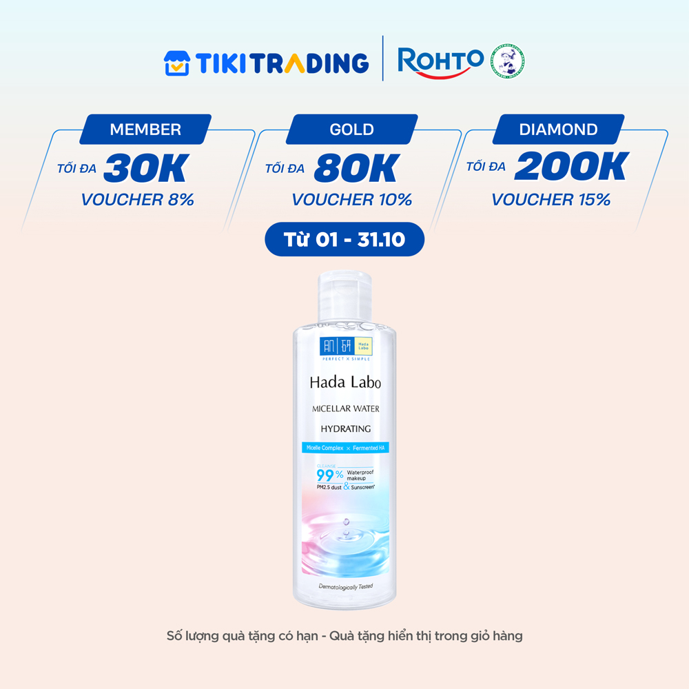Nước tẩy trang sạch sâu dưỡng ẩm Hada Labo Micellar Water Hydrating 240ml