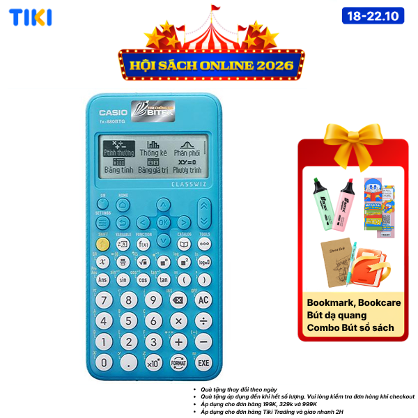 Máy Tính CASIO FX-880BTG - Màu Xanh Biển