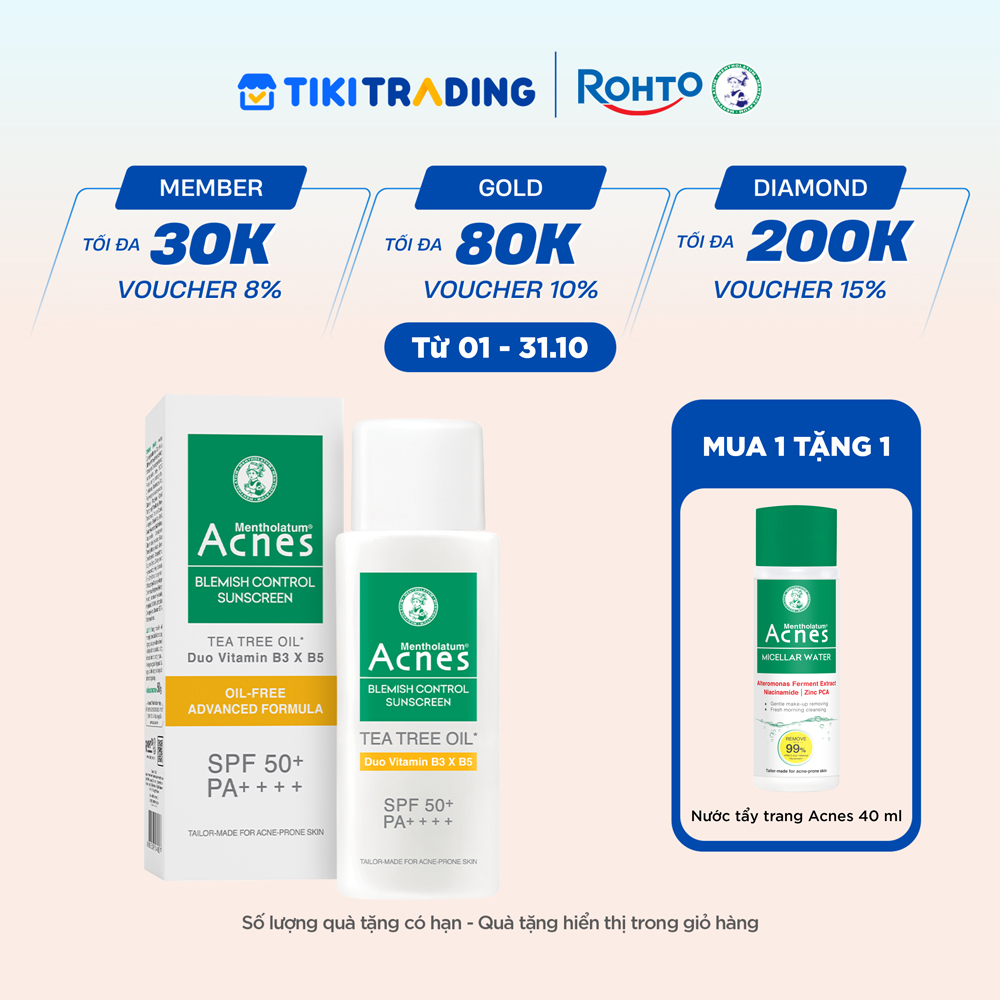 Kem chống nắng cho da dầu mụn Acnes Blemish Control Sunscreen 50g