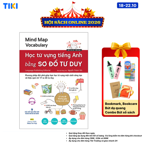 Sách Mind Map Vocabulary - Học Từ Vựng Tiếng Anh Bằng Sơ Đồ Tư Duy Kèm file MP3