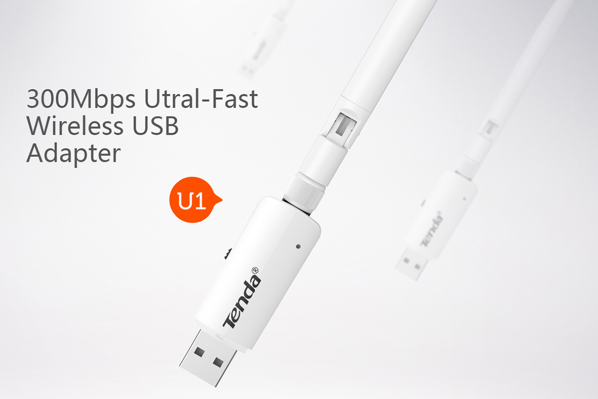 USB Wifi Chuẩn N Tốc Độ 300Mbps Tenda U1 - Hàng Chính Hãng