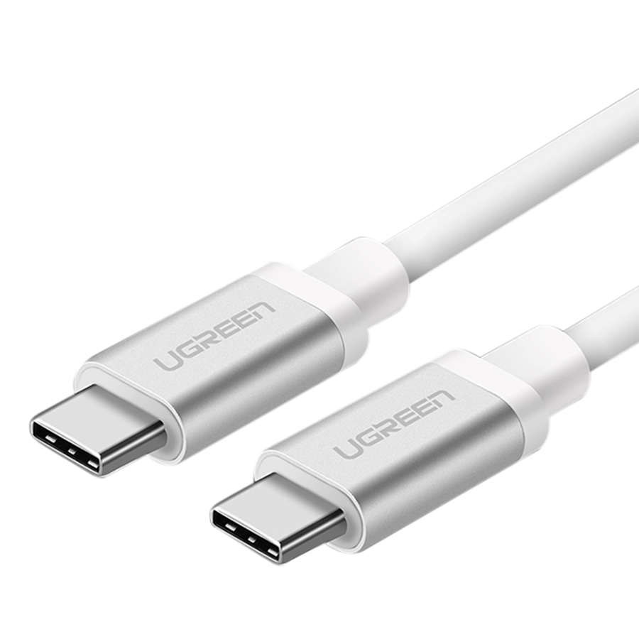 Cáp USB Type C Ugreen US161 10678 (1m) - Trắng - Hàng Chính Hãng