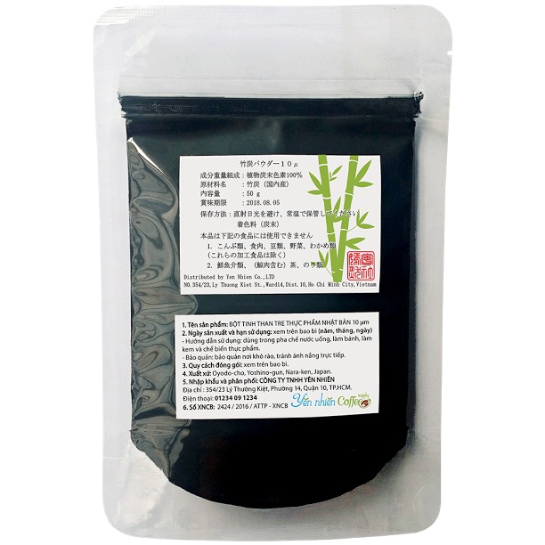 Bột Tinh Than Tre Thực Phẩm Siêu Mịn Takesumi - Yên Nhiên 10µm (50g)