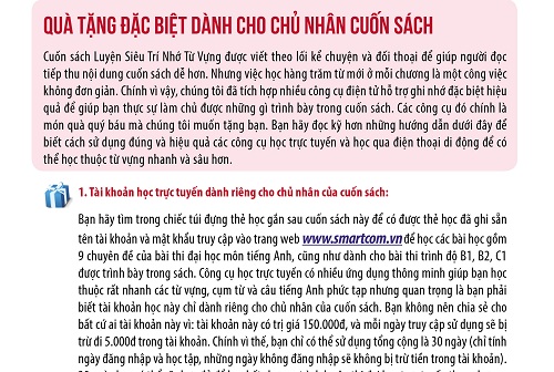 Luyện Siêu Trí Nhớ Từ Vựng Tiếng Anh Dành Cho Học Sinh THPT Quốc Gia (Tặng Thẻ Học Online - Ebook)