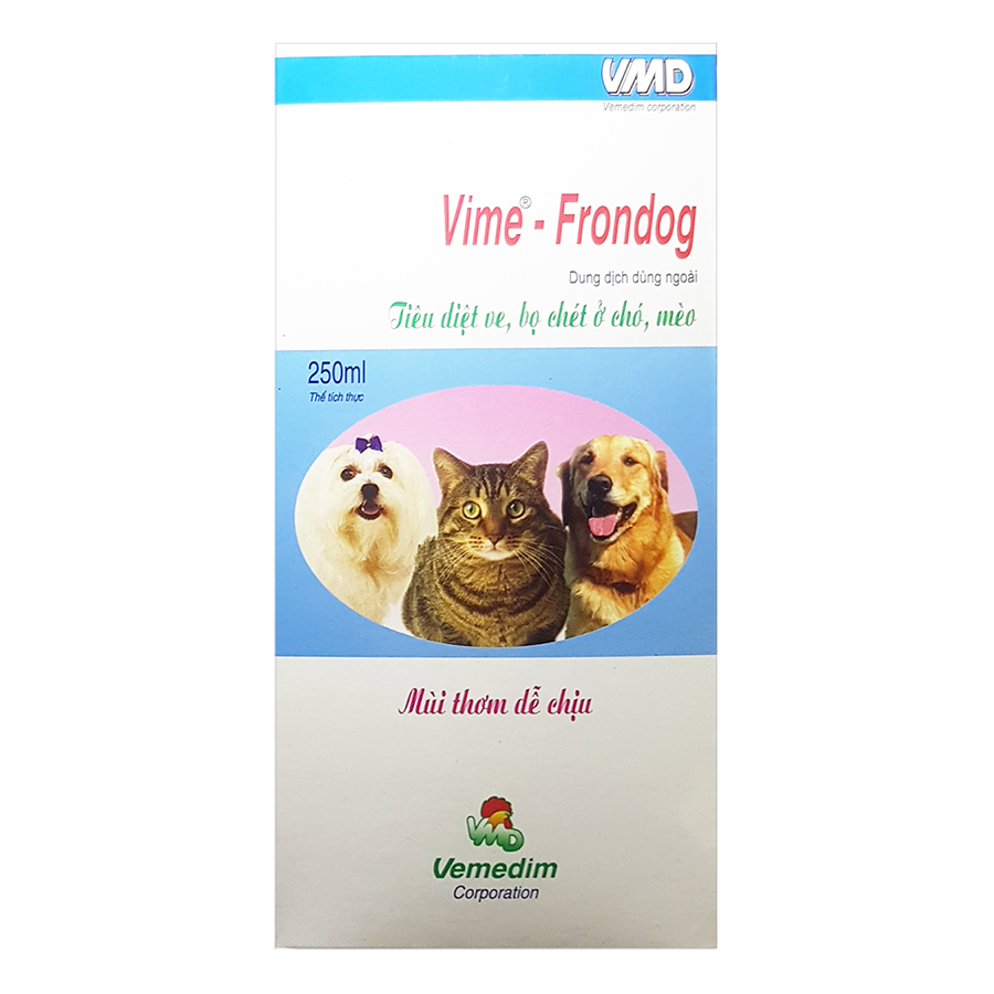 Thuốc Phun Xịt Bọ Đen, Bọ Chét, Ve, Ghẻ Vemedim Frontdog (250ml)