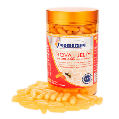 Thực Phẩm Chức Năng Viên Uống Sữa Ong Chúa Và Collagen 1400mg Boomerang Royal Jelly BM 01 - 360 Viên