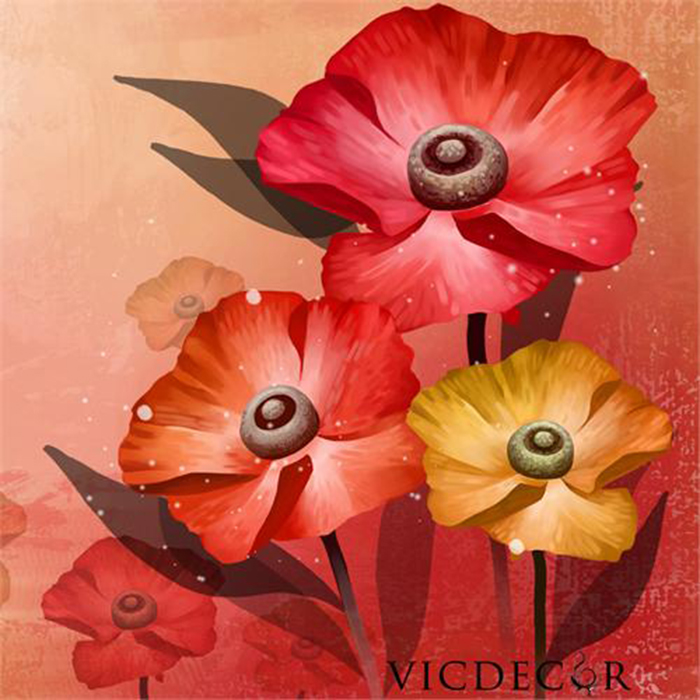 Tranh Canvas Vicdecor hoa nghệ thuật 4 - TCV0023