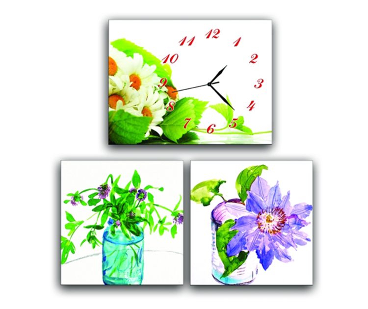 Đồng hồ tranh Hoa dại 2 Vicdecor DHT0137