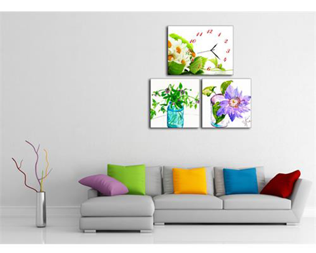 Đồng hồ tranh Hoa dại 2 Vicdecor DHT0137