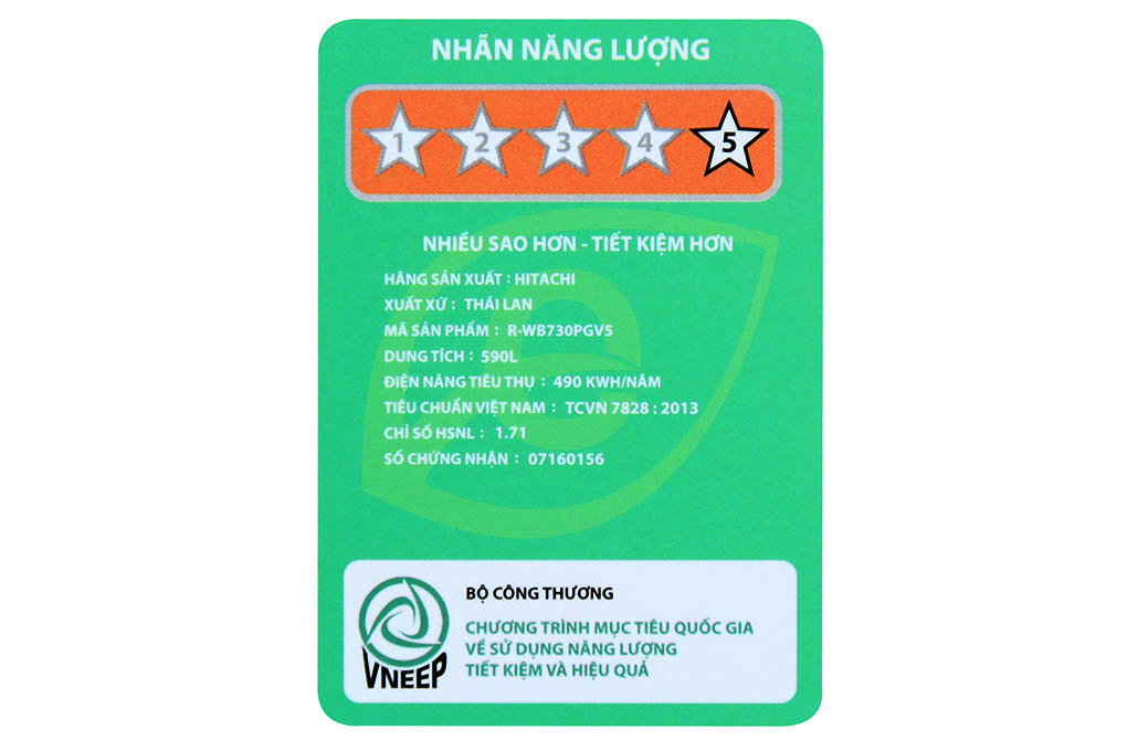 Tủ Lạnh Inverter Hitachi R-WB730PGV5-GBK (590L) - Đen - Hàng chính hãng