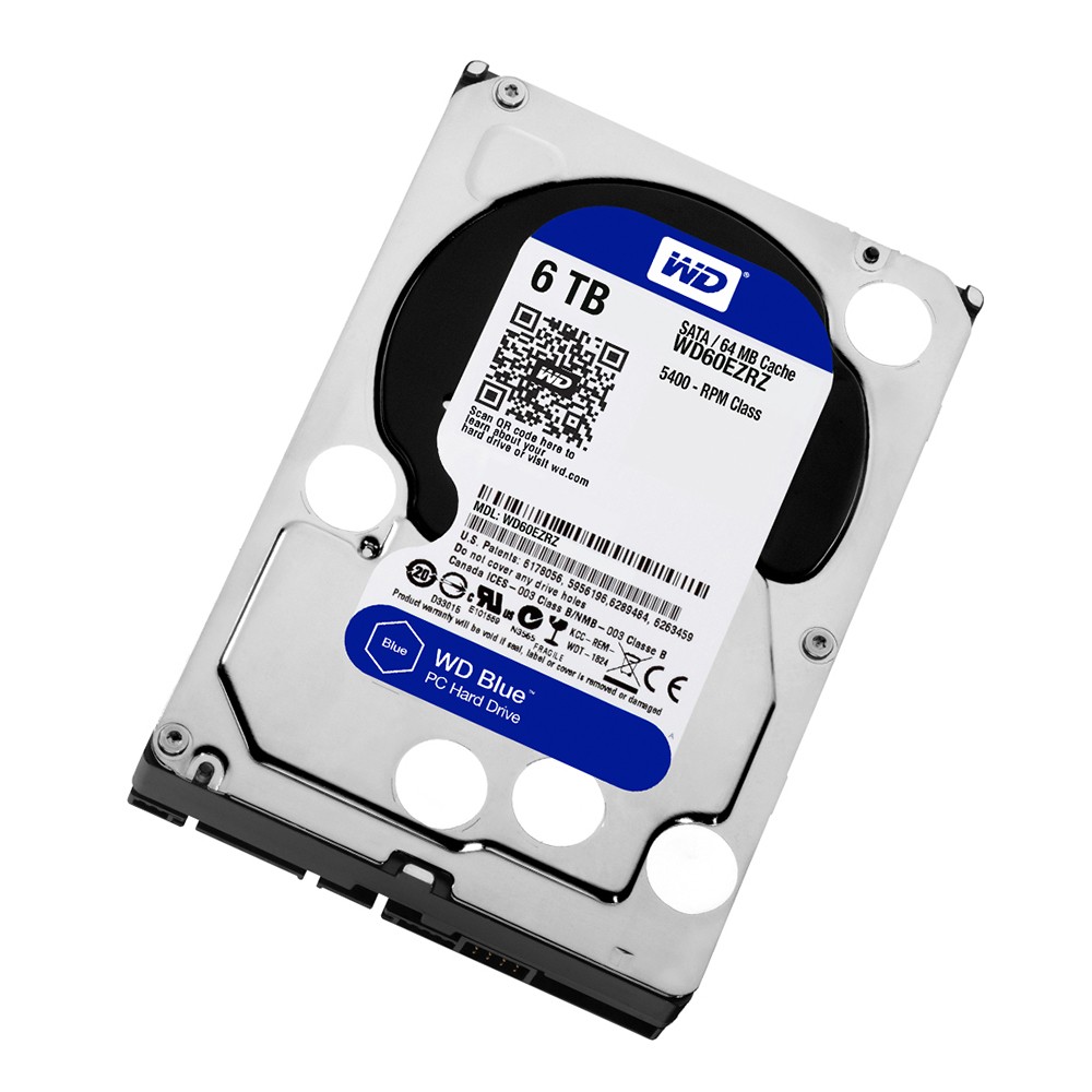 Ổ Cứng HDD WD Blue™ 6TB/64MB/5400rpm/3.5  - WD60EZRZ - Hàng chính hãng