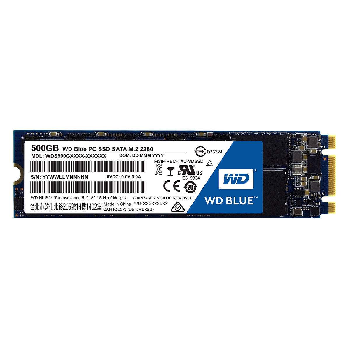 Ổ Cứng SSD WD BLUE 500GB - WDS500G1B0A - Hàng Chính Hãng