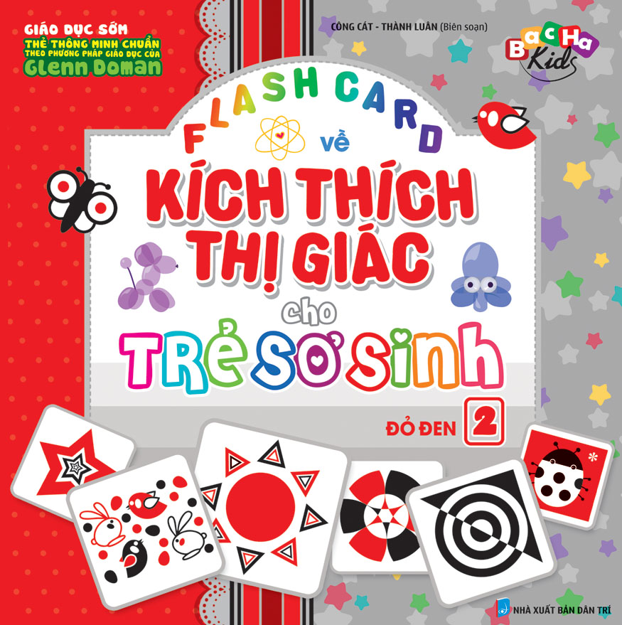 Flashcard Dạy Trẻ Theo Phương Pháp Glenn Doman - Kích Thích Thị Giác Cho Trẻ Sơ Sinh 2 - Đỏ Đen