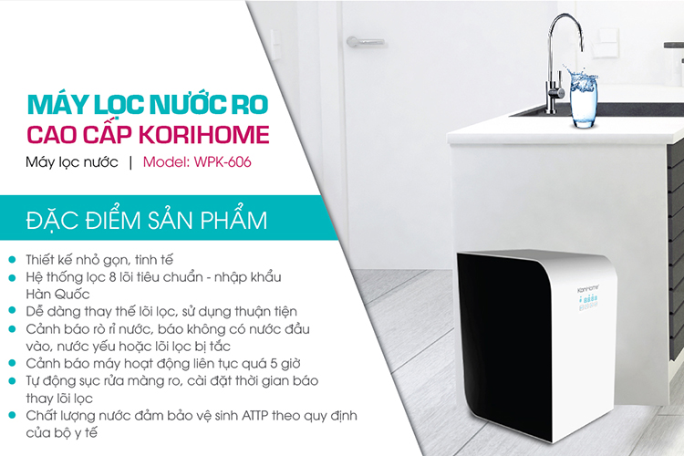 Máy Lọc Nước Korihome WPK-606 - Hàng chính hãng