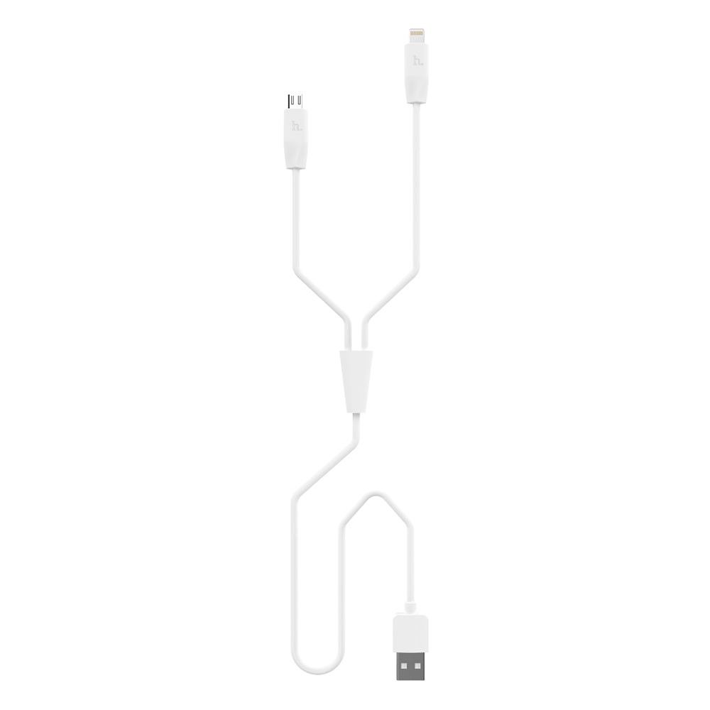 CÁP SẠC 2 ĐẦU LIGHTNING VÀ MICRO USB HOCO X1