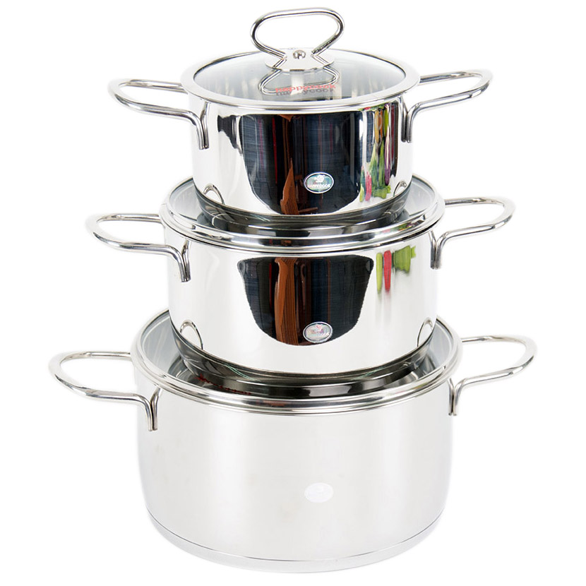 Hình ảnh Bộ Nồi Happy Cook Delux Nắp Kính HC06DLG